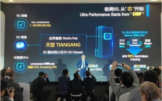 华为发布首款5G芯片“天罡”