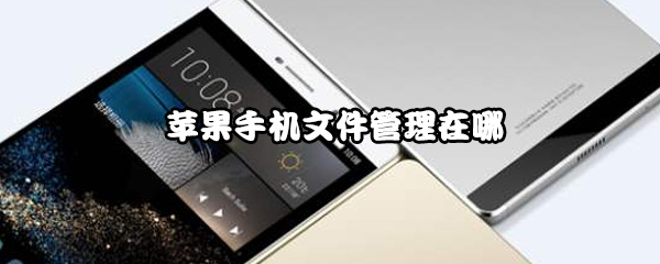 苹果手机文件管理在哪